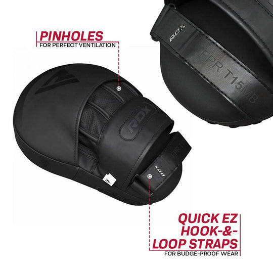 RDX BOXPRATZEN T15 NOIR CURVED BOXING TRAINING PUNCH MITTS
