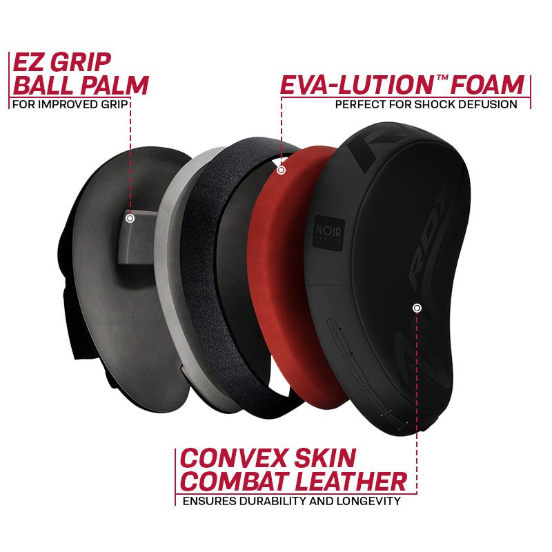RDX BOXPRATZEN T15 NOIR CURVED BOXING TRAINING PUNCH MITTS