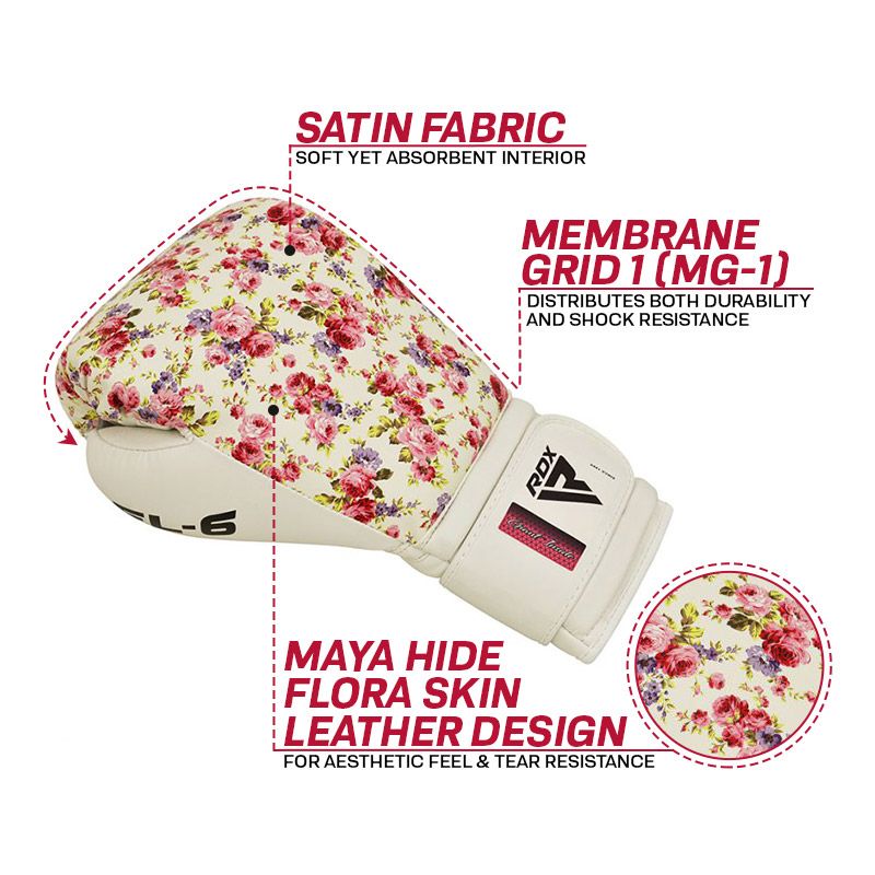 RDX BOXING BOXING GLOVES FL6 FLORAL BOXING GLOVES