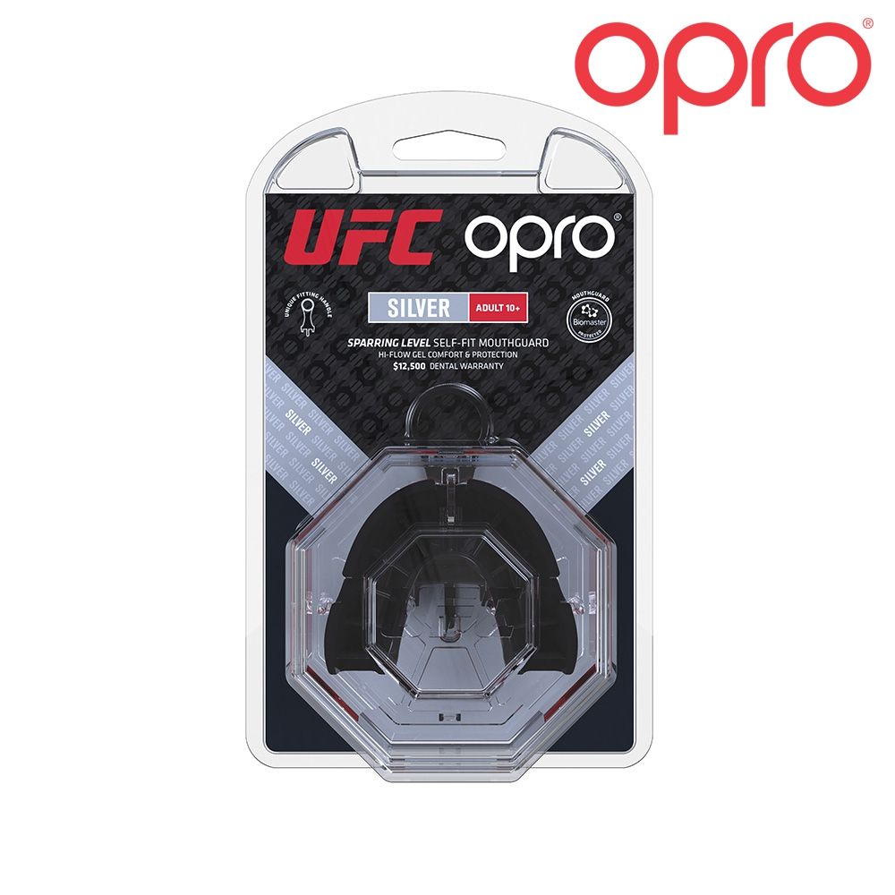 UFC MUNDSCHUTZ OPRO SILVER BLACK/RED