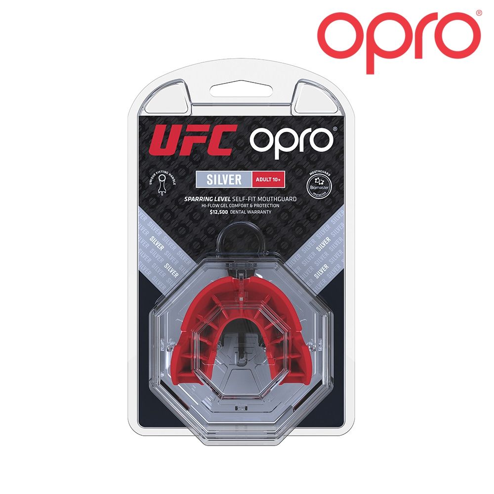 UFC MUNDSCHUTZ OPRO SILVER RED/BLACK